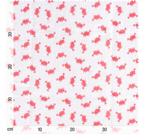 Musselin-Baumwollstoff "Krebse"