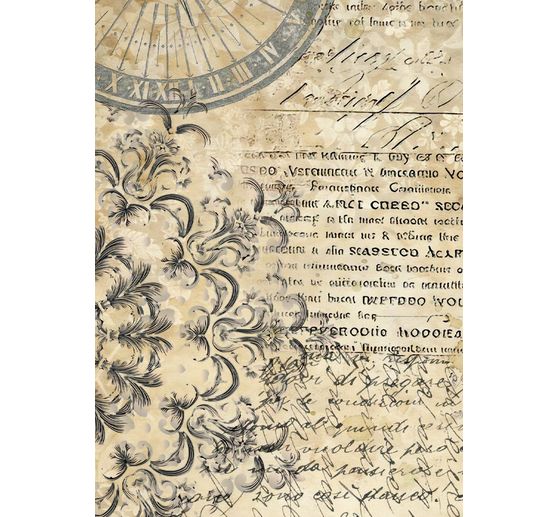 Motiv-Strohseide Backgrounds "Gardens of Time", 8er-Set