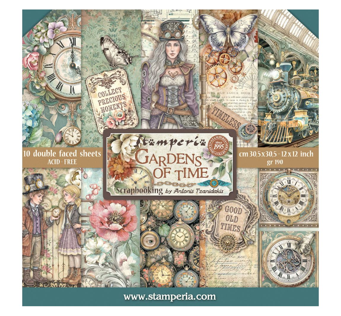 Scrapbook-Block "Gardens of Time"
