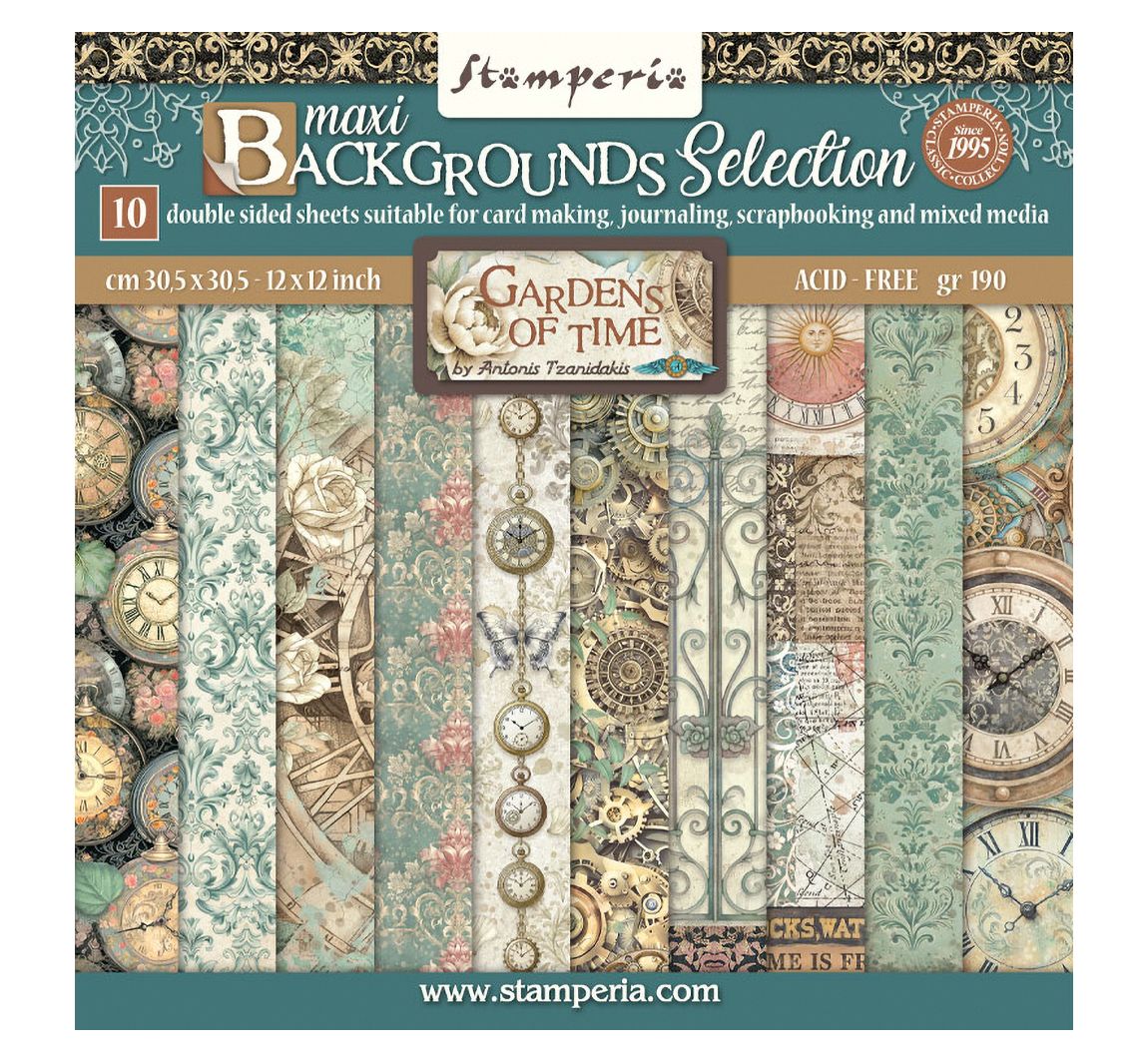 Scrapbook-Block "Gardens of Time Backgrounds"
