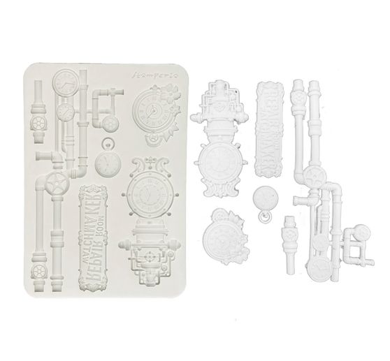 Silicone mould A5 "Gardens of Time", Clocks and Tubes