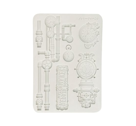 Silicone mould A5 "Gardens of Time", Clocks and Tubes