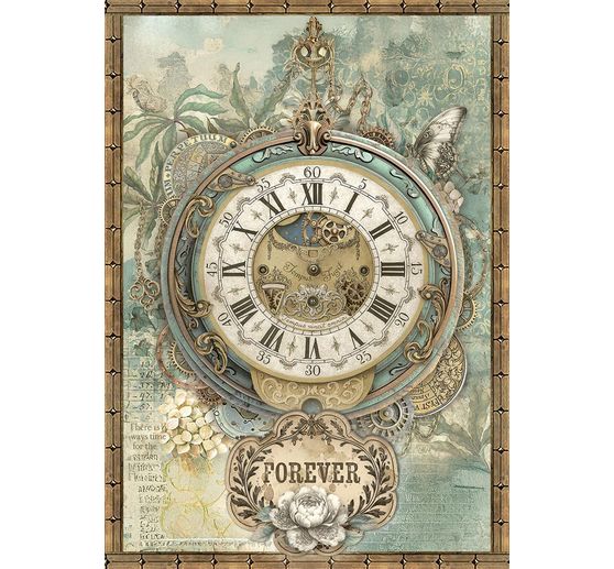 Motiv-Strohseiden Sortiment "Gardens of Time", 8er-Set