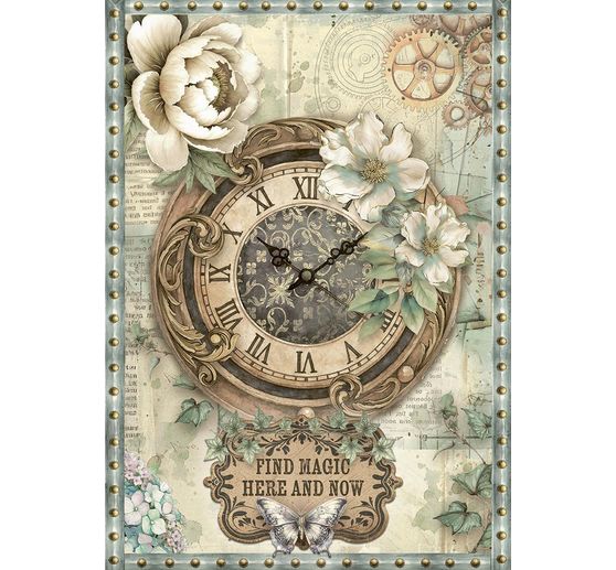 Motiv-Strohseiden Sortiment "Gardens of Time", 8er-Set