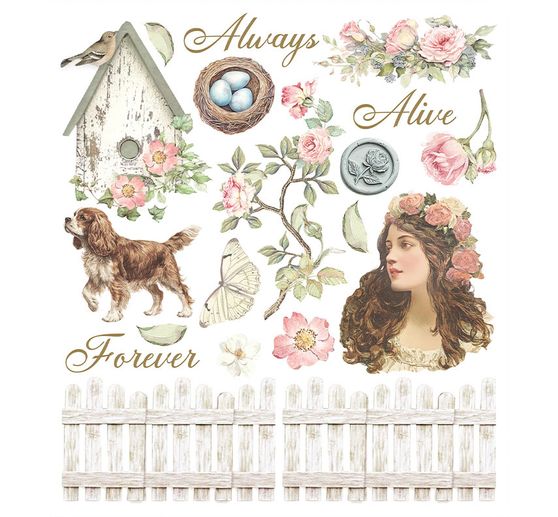 XL Rub On Sortiment "House of Roses"