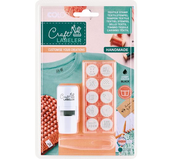 COLOP Craft Labeler textile stamp "Handmade"