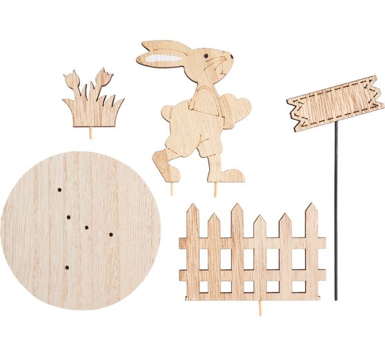 VBS Holz-Steckmotiv "Hase mit Schild"