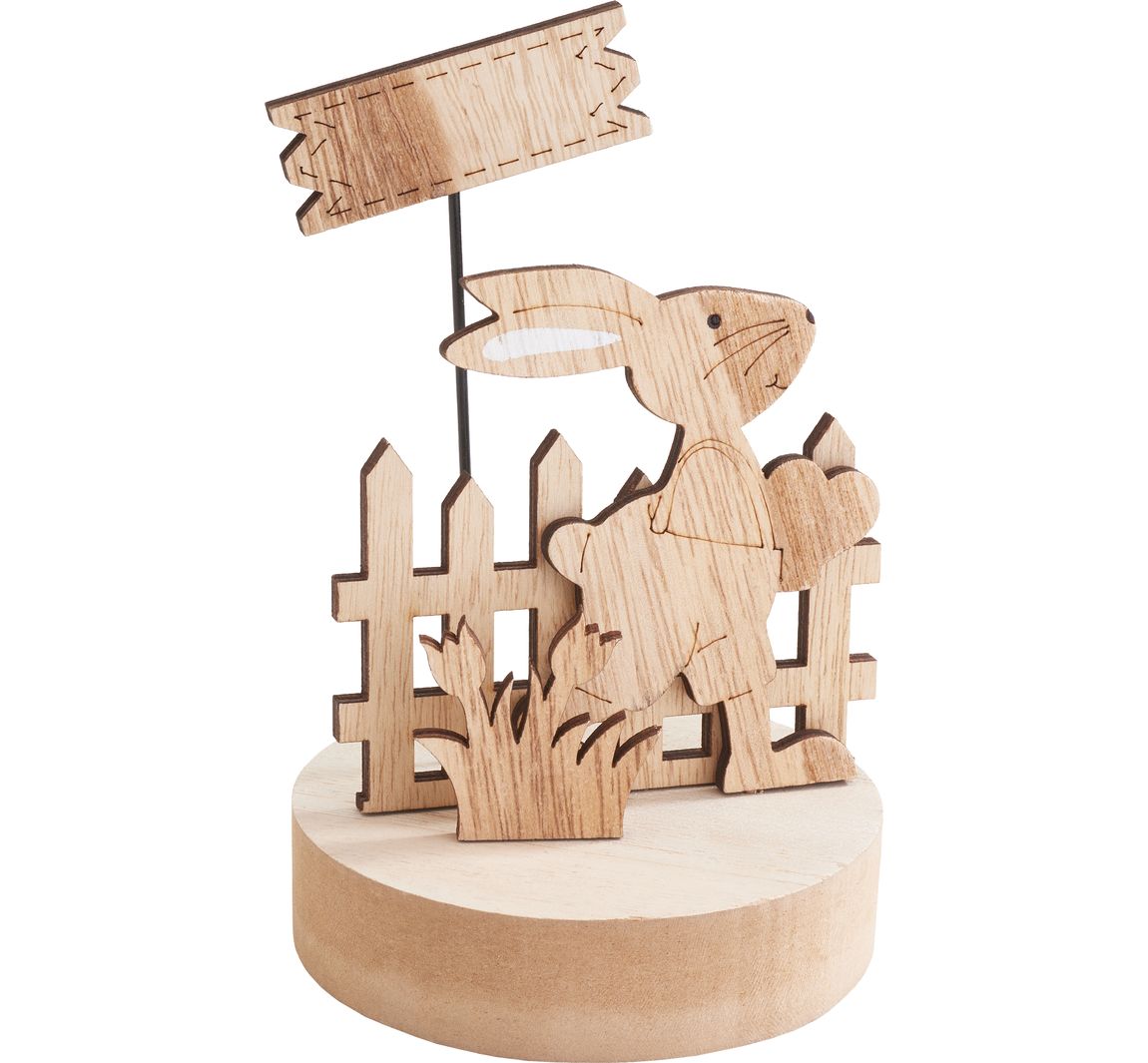 VBS Holz-Steckmotiv "Hase mit Schild"