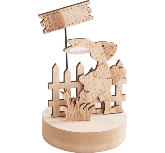 VBS Holz-Steckmotiv "Hase mit Schild"