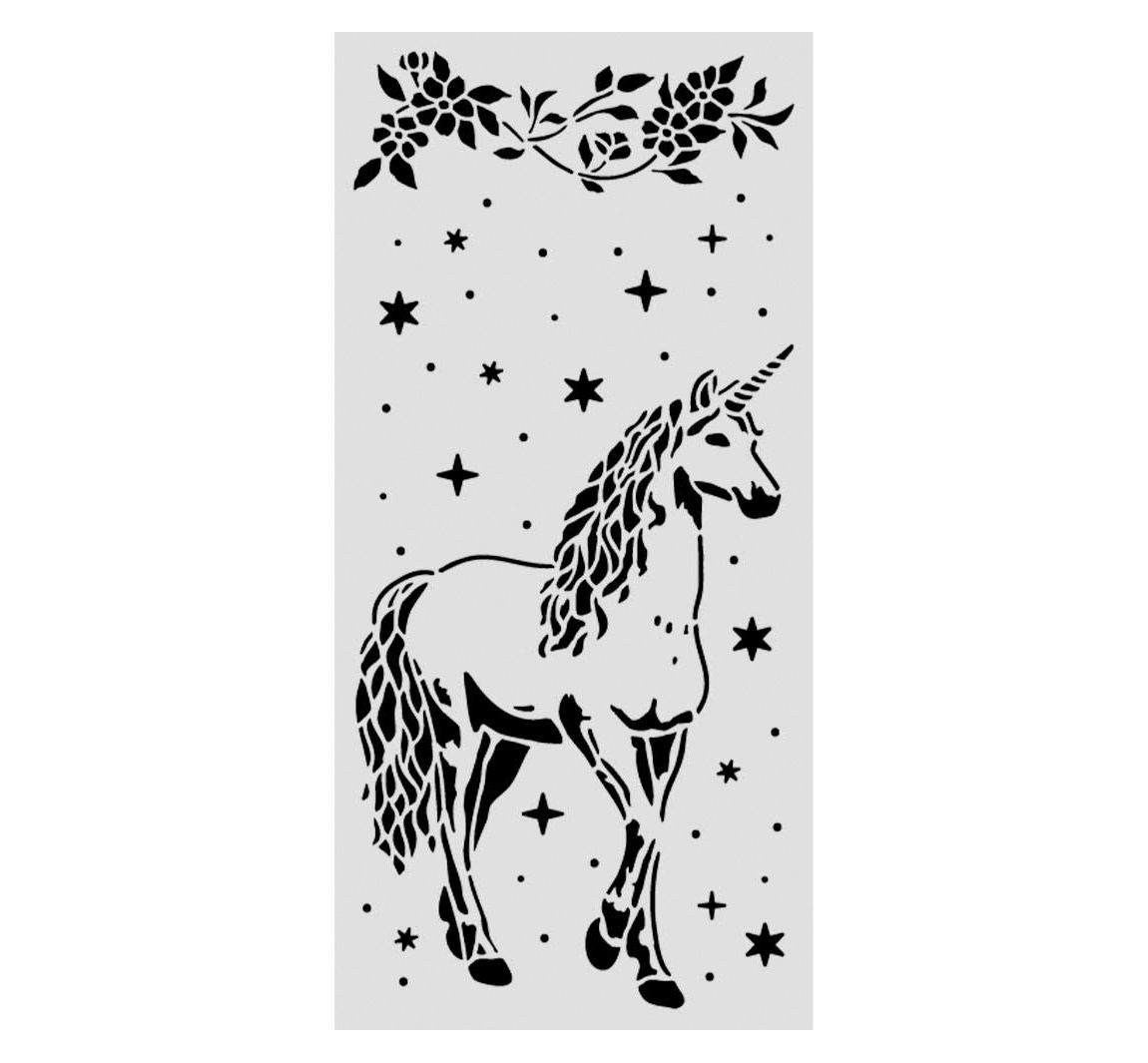 Schablone "Wonderland - Unicorn", 12 x 25 cm