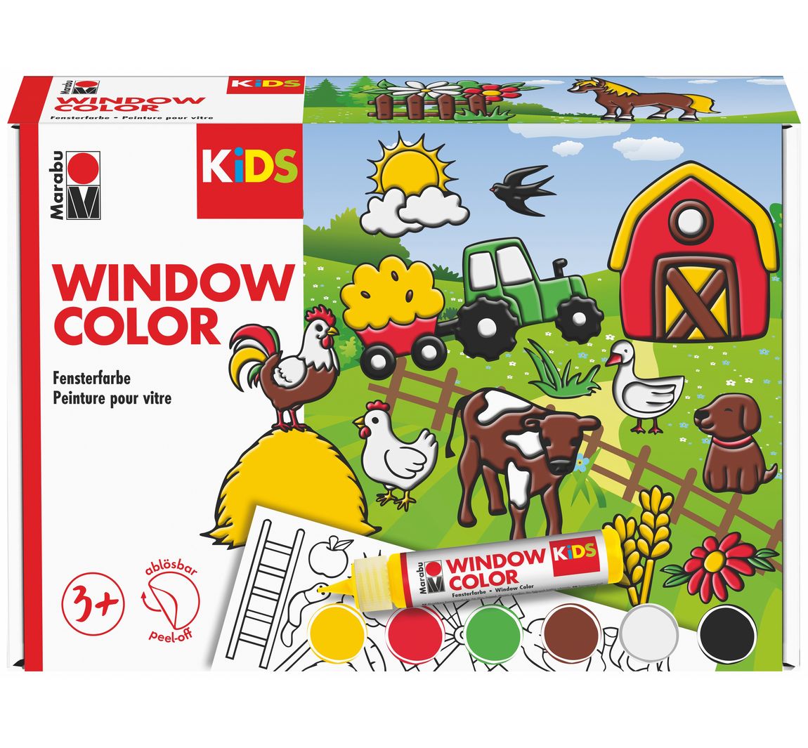 KiDS Window Color "Bauernhof", 6 x 25 ml
