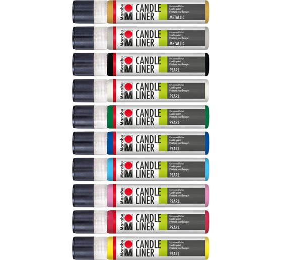 Marabu Candle Pen Set "Party", 10 x 25 ml