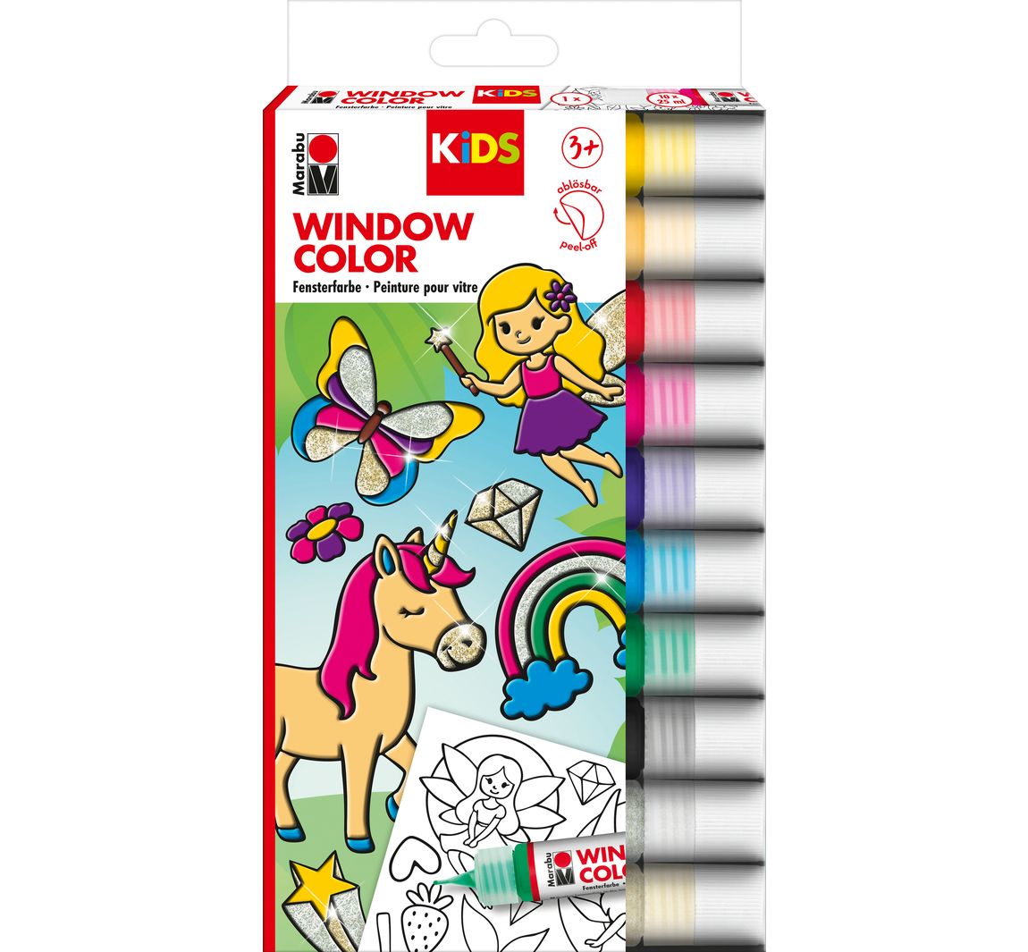 KiDS Window Color "Glitzerfee", 10 x 25 ml