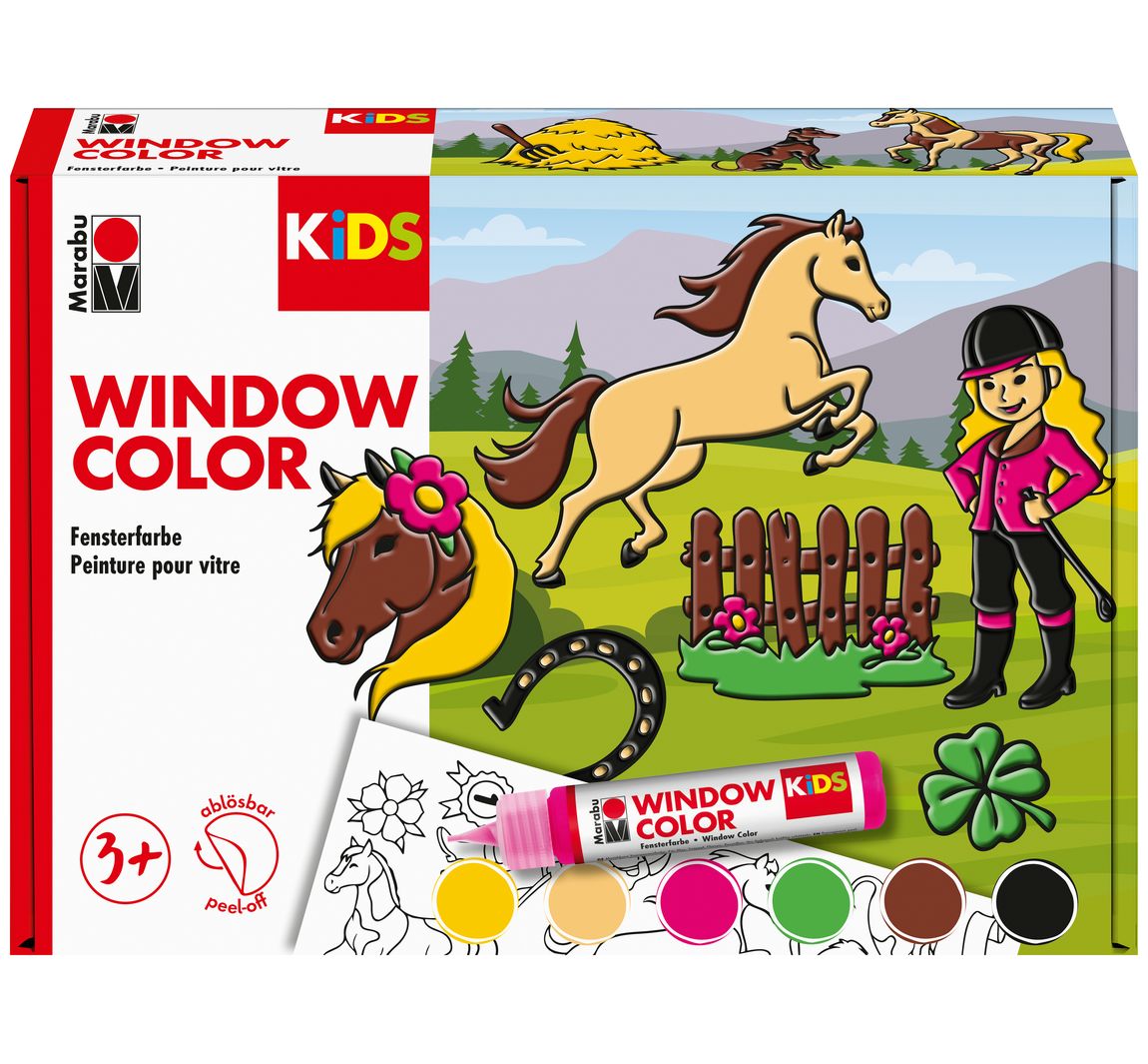 KiDS Window Color "Ponyhof", 6 x 25 ml