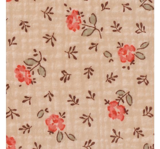 Musselin-Baumwollstoff "Rosen"