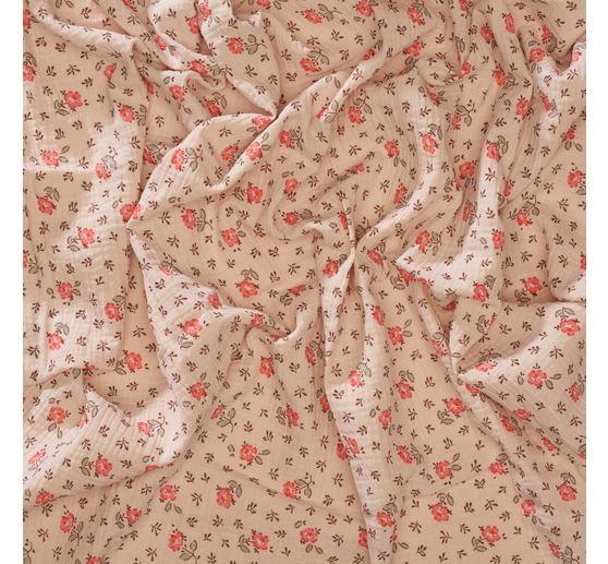 Musselin-Baumwollstoff "Rosen"