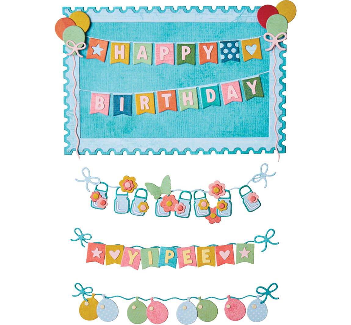 Sizzix Thinlits Stanzschablone "All about Banners"