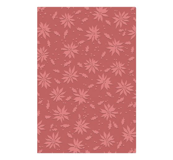 Sizzix A5 Embossing template "Holly Poinsettia by Tim Holtz"