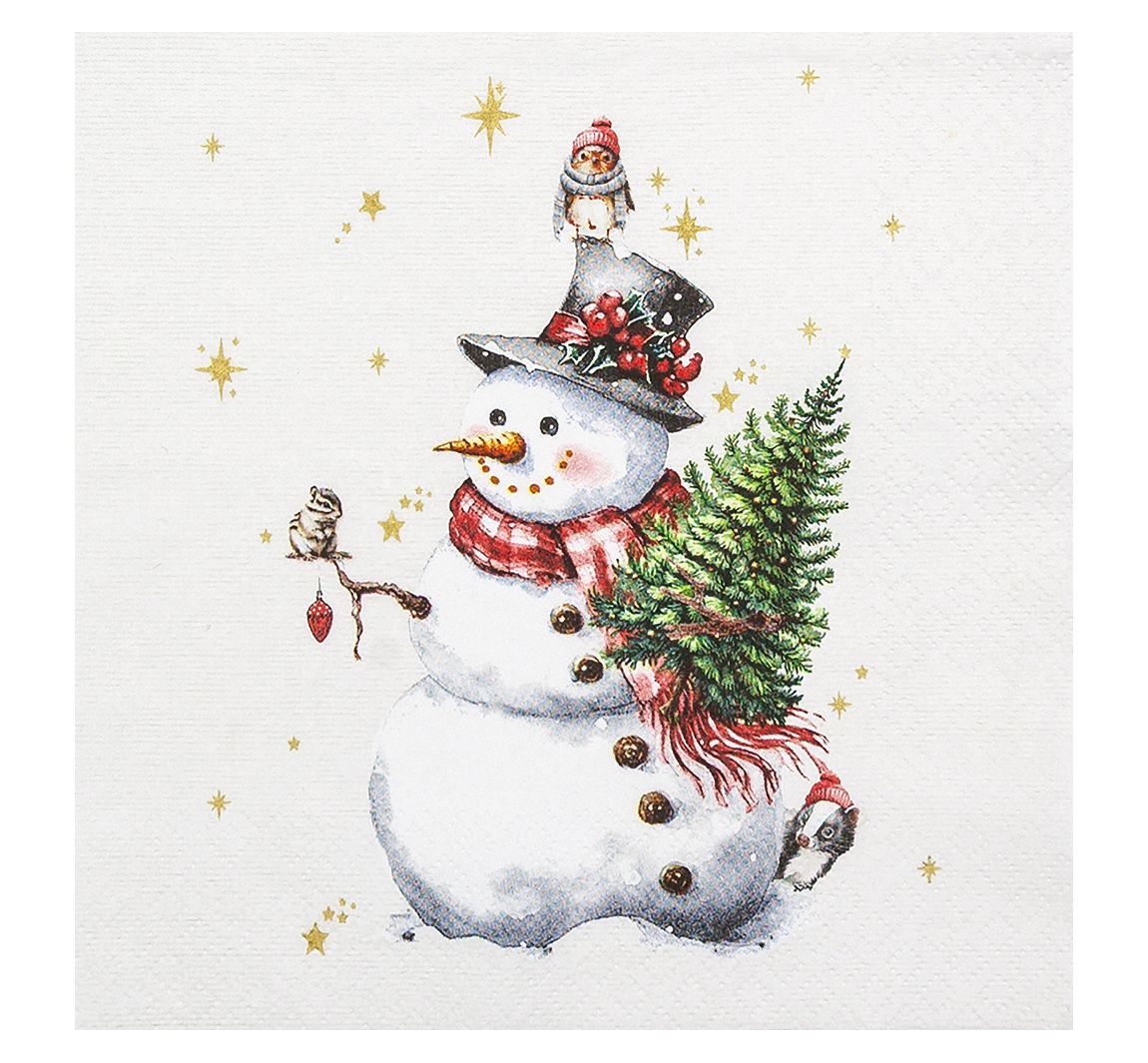 Serviette "Cute Snowman"