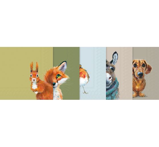 VBS Napkin set "Funny Animal Gang 2.0"