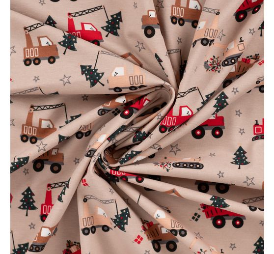 Jersey-Stoff "Trucks and Trees"