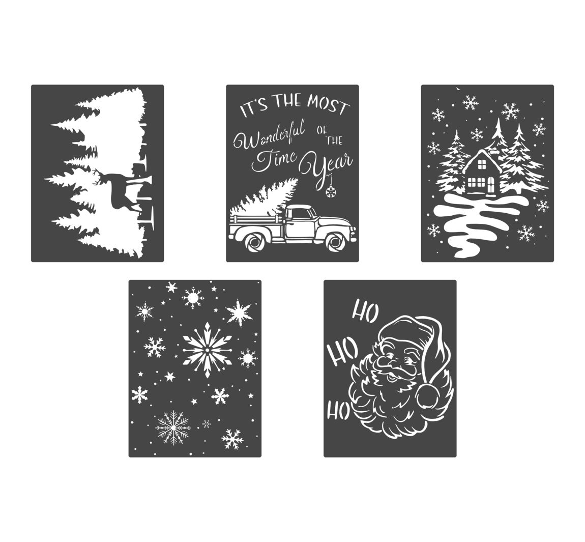 VBS Schablonen-Set "Weihnachtszeit"