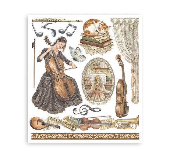Stamperia XL Rub On Sortiment "Symphony"