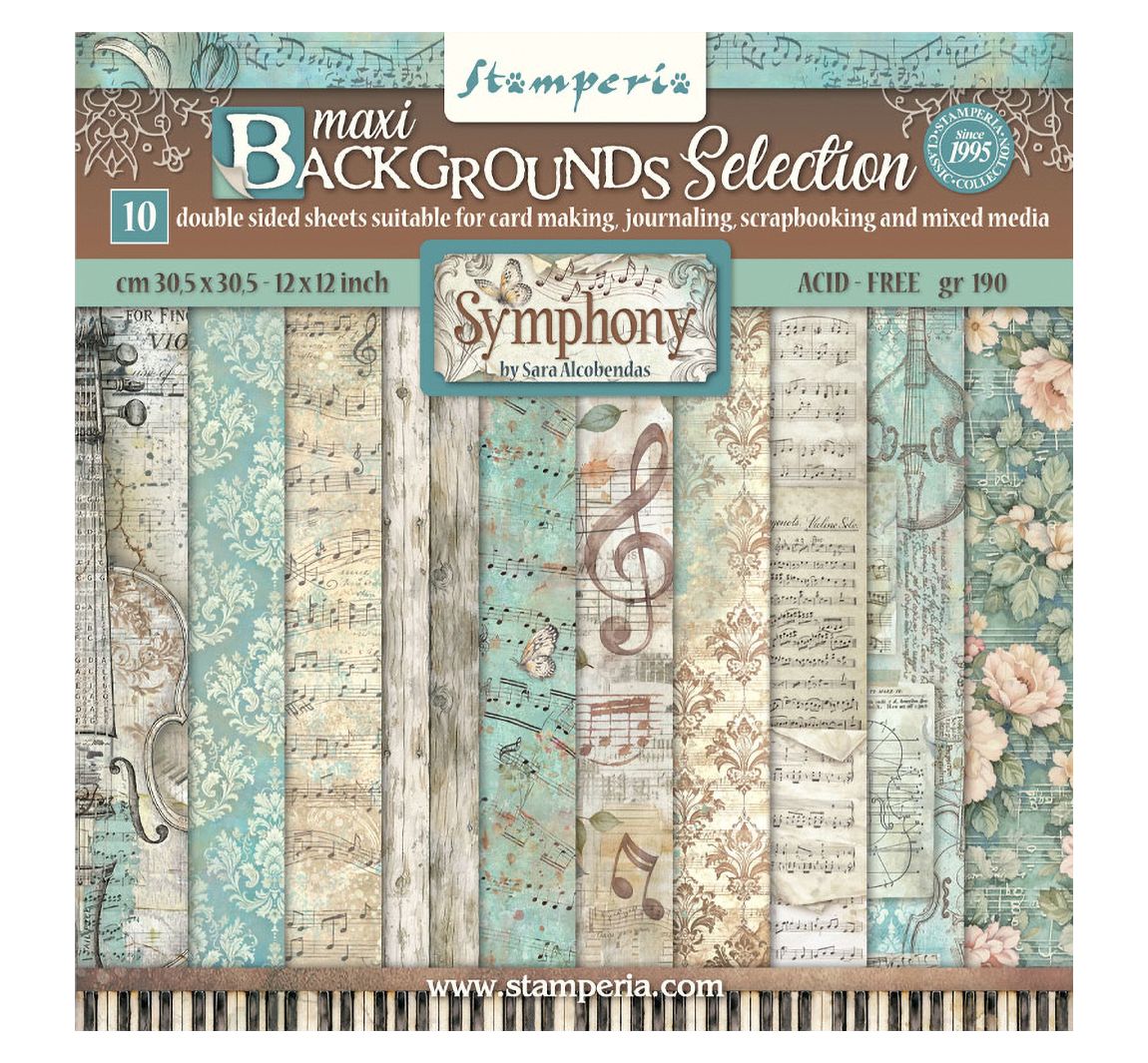 Stamperia Scrapbook-Block "Symphony Backgrounds"