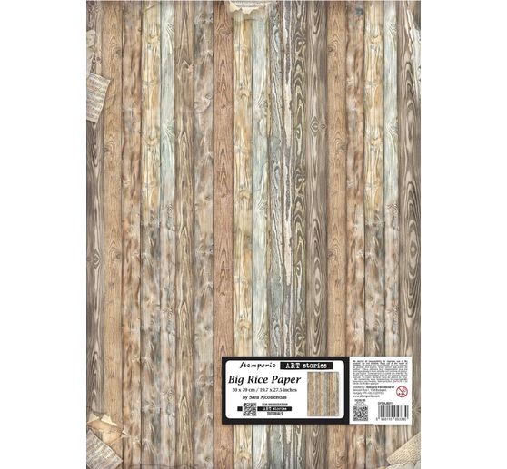 Stamperia Motif straw silk "Symphony - Wood Pattern", 50 x 70 cm