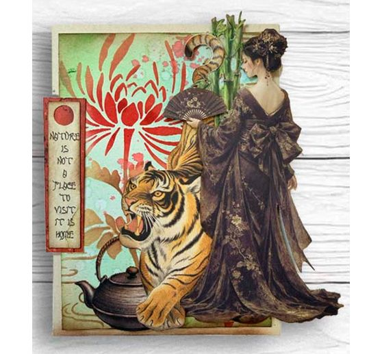 Stamperia Stencil "Oriental Garden - Lotus flower", 20 x 25 cm