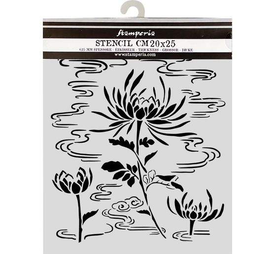 Stamperia Stencil "Oriental Garden - Lotus flower", 20 x 25 cm