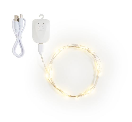 Micro-LED-Lichterkette, wiederaufladbar, 40 LEDs