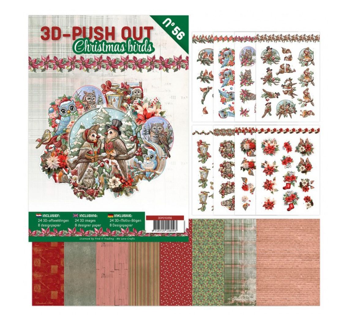 3D-Stanzbogenbuch "Christmas Birds"