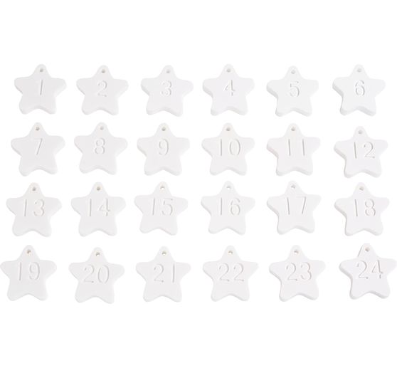 VBS Silicone casting mould "Stars with Advent Numbers"