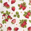 Dekostoff Leinenoptik "Erdbeeren"