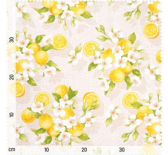 Decoration fabric linen optics "Lemon blossom"