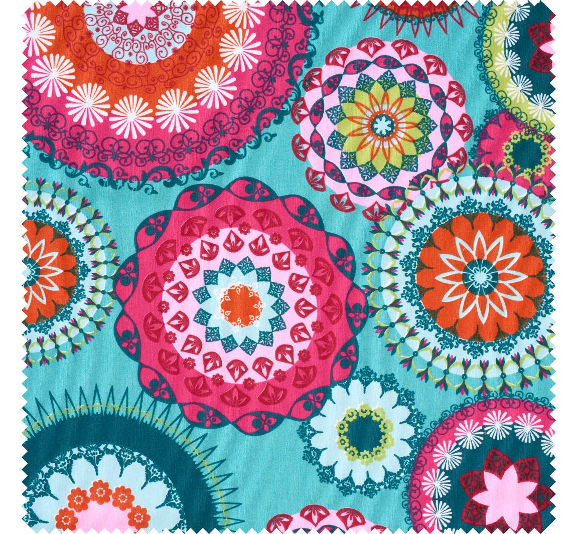 Dekostoff Leinenoptik "Mandala Multicolor"