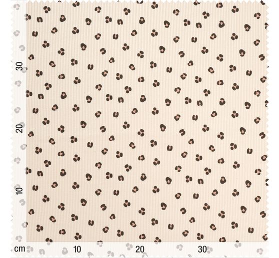 Rippjersey-Stoff "Leopard Sand"
