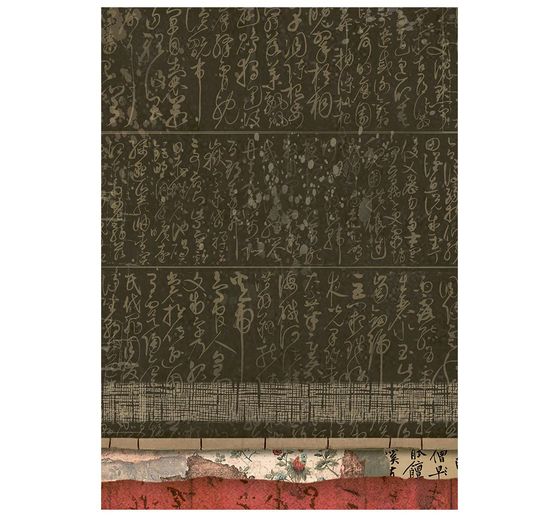 Stamperia Motiv-Strohseide Backgrounds "Oriental Garden", DIN A6, 8er Set