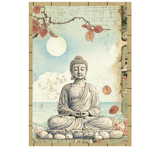 Stamperia Motiv-Strohseiden Sortiment "Oriental Garden", DIN A6, 8er Set