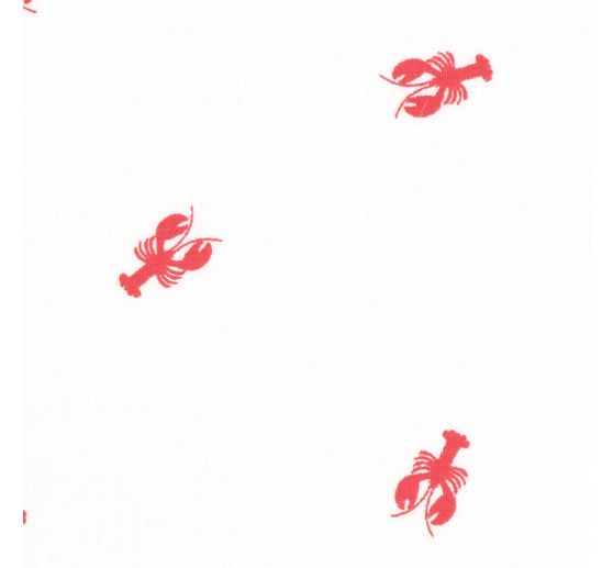 Cotton poplin fabric "Lobster"