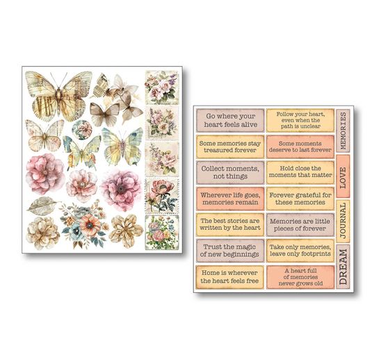 Ciao Bella Art Stickers "Lost in Time", 14 x 12 cm