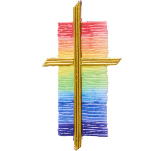Wax motif "Rainbow cross"