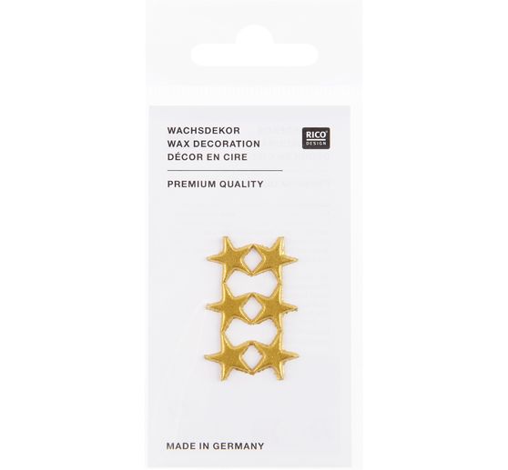 Wachsmotiv "Sterne", Gold