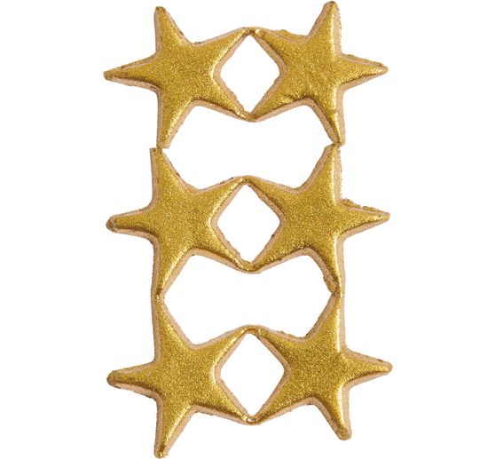 Wachsmotiv "Sterne", Gold