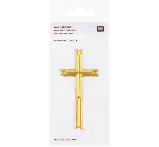Wax motif "Cross", Gold