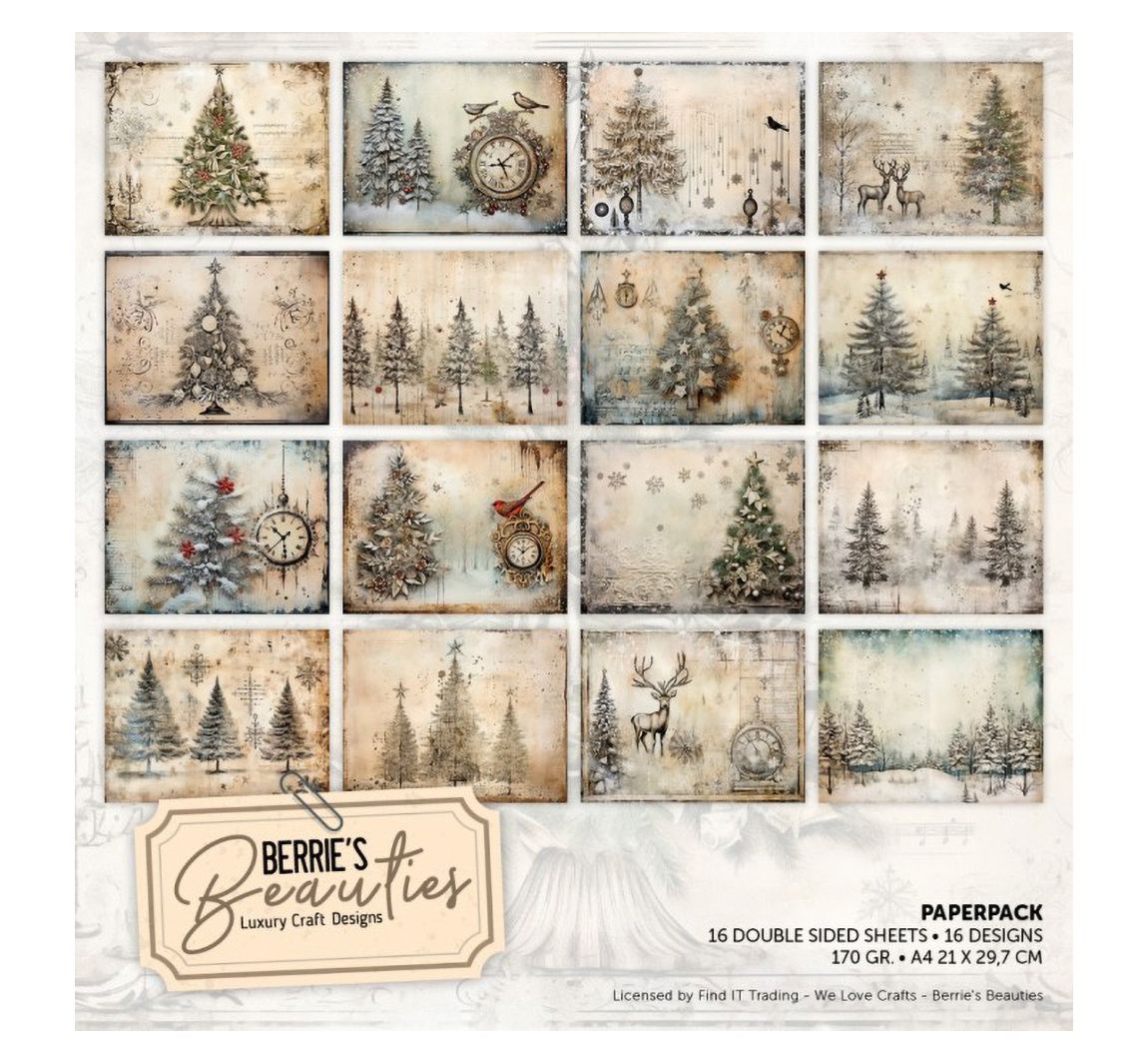 Papier-Set "Christmas Trees"