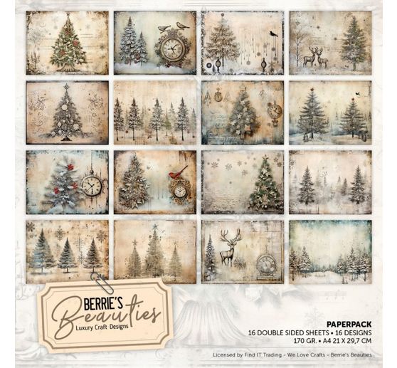 Papier-Set "Christmas Trees"