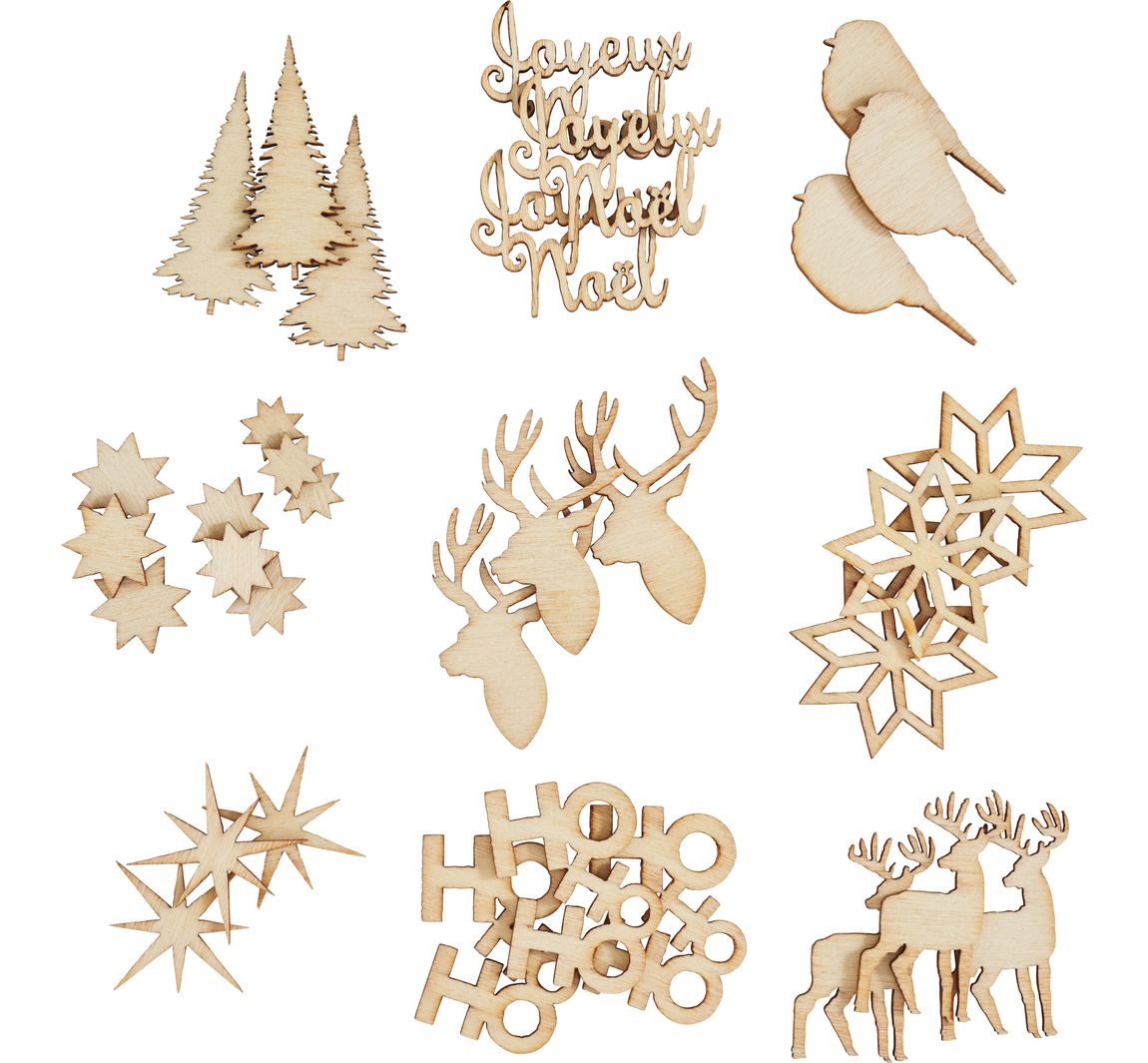 Holz-Streuteile "Joyeux Noel"