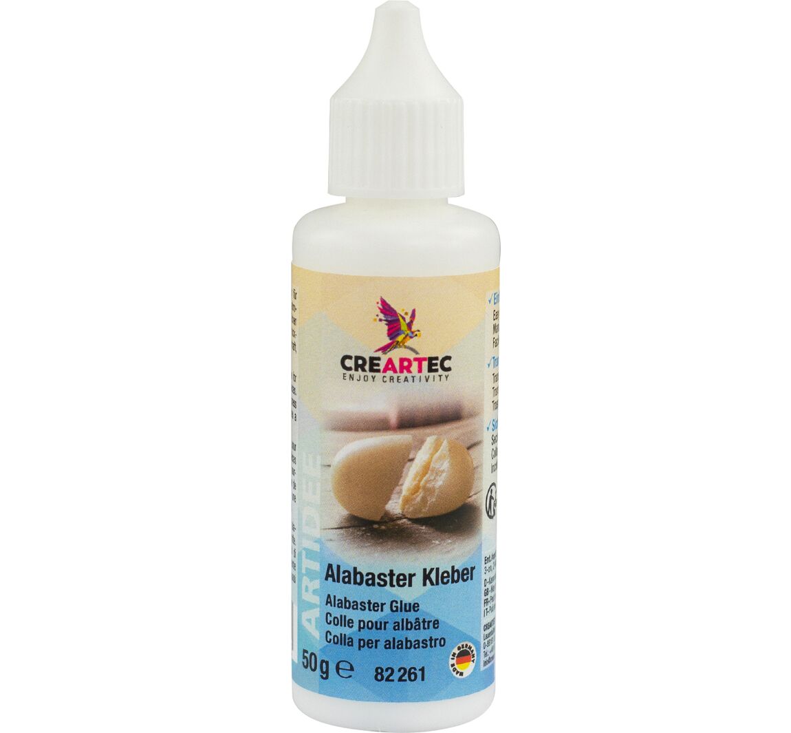Alabaster‑Kleber